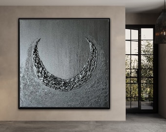 Wabisabi, Concrete wall art, Wabi sabi furniture, Japandi wall art,Black plaster wall art,Wabi sabi wall art,Circular painting,Round artwork
