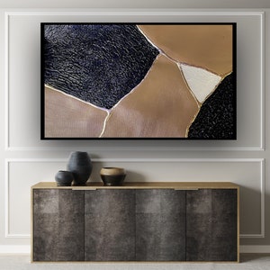 3D textured art, Kintsugi wall art, Gold foil painting, Kintsugi, Plaster art, Luxury painting, Wall decore, Pastel abstract painting
