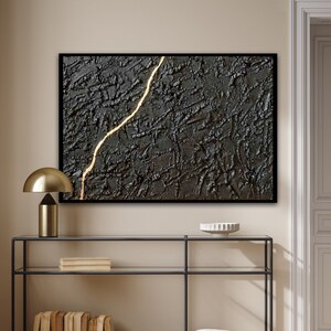 Kintsugi pottery, Kintsugi, Black and gold wall art, Plaster wall art, ,Japanese art, Clay wall art, Japandi wall art, Texture painting