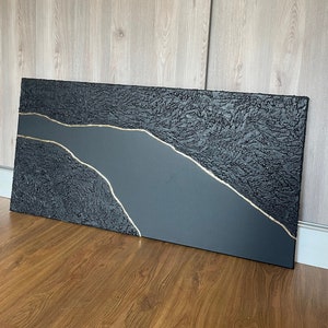 Modern art wabi sabi, Modern 3D wall art, Kintsugi, Plaster wall art, Japanese painting,Metal leaf art,Concrete wall art,Sculptural wall art