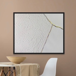 Japanese pottery, Japandi art, Kintsugi wall art, Concrete wall art, Minimalist wall art, Gold leaf painting, Huge wall art,Japanese artwork