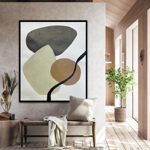 Wabisabi, Beige large abstract painting, Minimalist wall art, Wabi sabi wall art, Huge painting, Above bed decor, Paintings on canvas