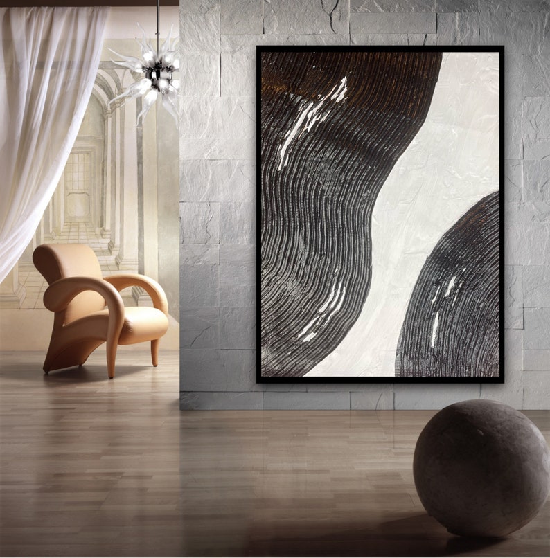 Black and White Art, Concrete Wall Art, Sculptural Wall Art, Plaster