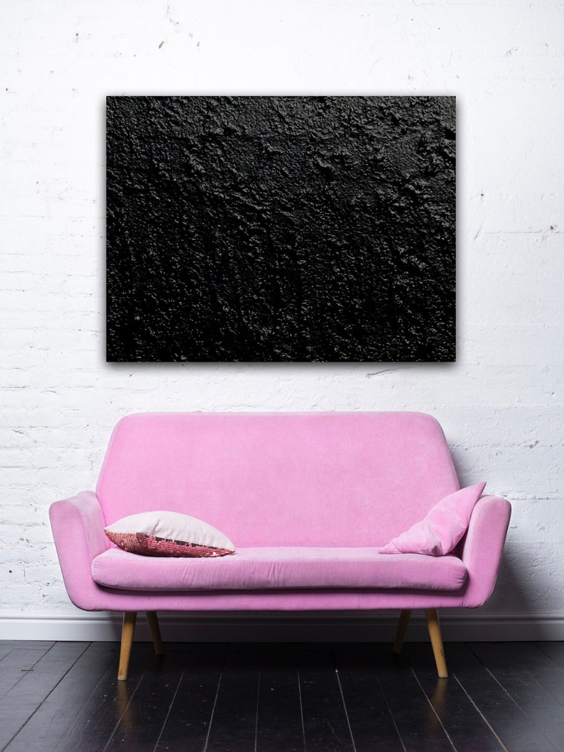 Black Wall Art Black Wall Decor Black Abstract Art Black 3D Etsy