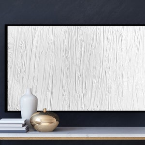 Sculpturale kunst aan de muur, Wit gips kunst aan de muur, Witte getextureerde kunst aan de muur, Boven het bed decor, Gips kunst aan de muur, Minimalistische meubels, Eenvoudige kunstwerken