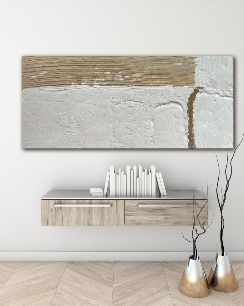 Palette Knife Art Minimalist Wall Art Plaster Painting Etsy