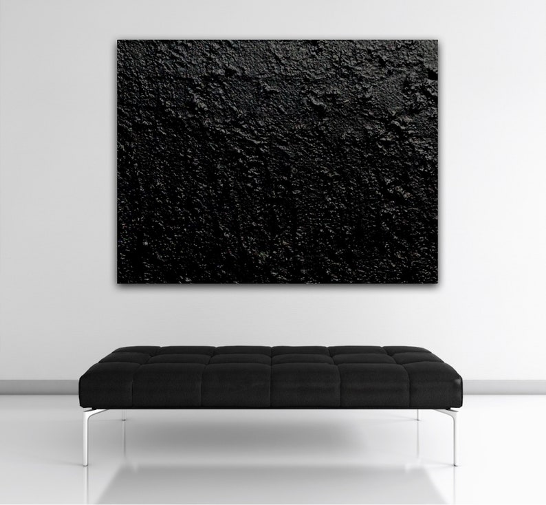 Black Wall Art Black Wall Decor Black Abstract Art Black 3D Etsy