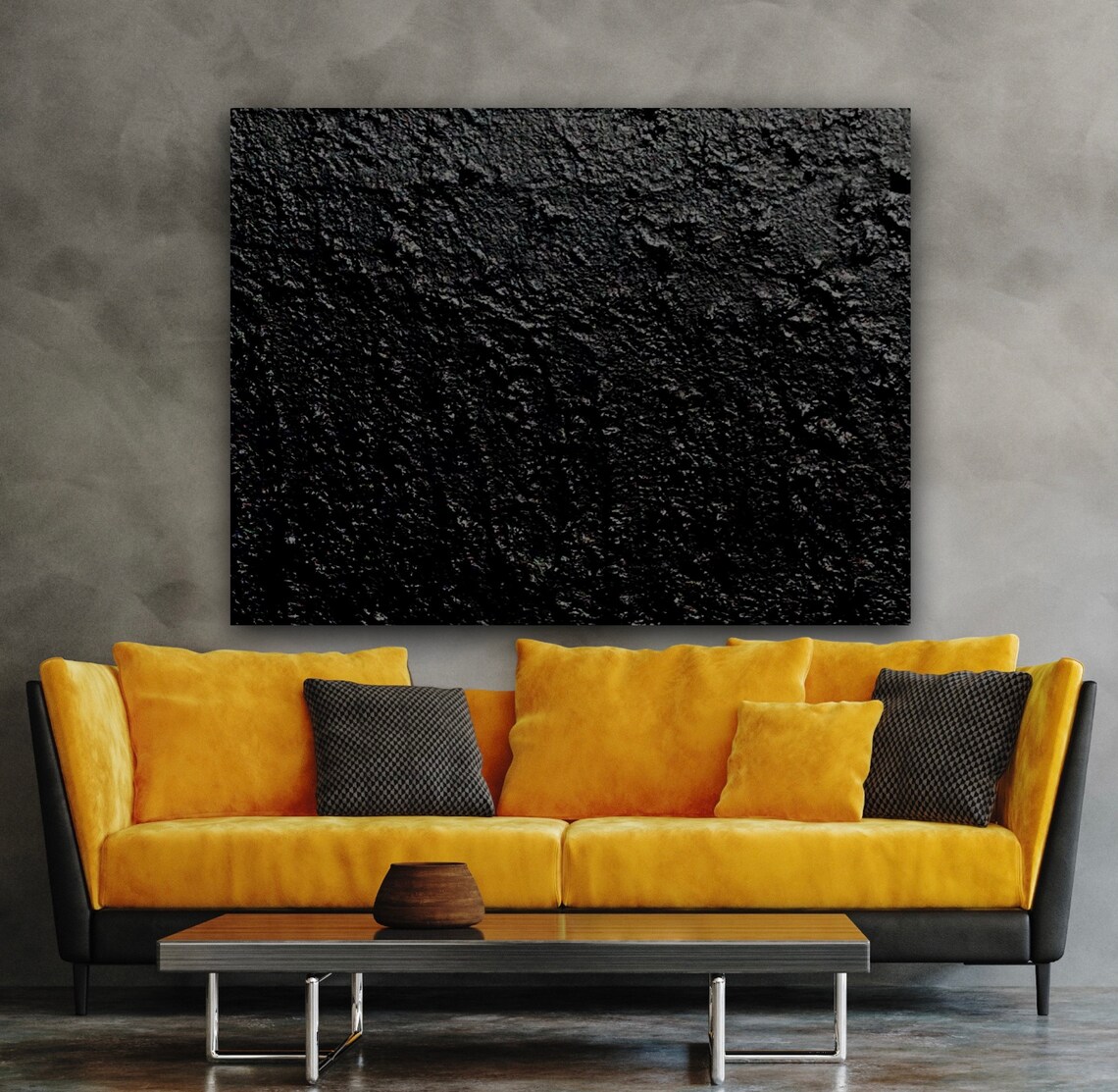 Black Wall Art Black Wall Decor Black Abstract Art Black 3D - Etsy