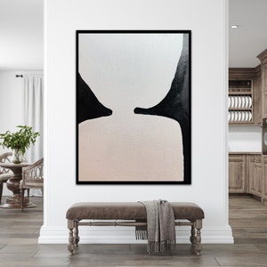 Wabisabi, Black and white Abstract Art, Luxury painting, Female line art, Minimal wall hanging,Minimalist home decor, Minimalist furniture