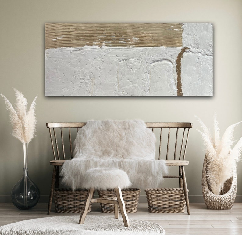 Palette Knife Art Minimalist Wall Art Plaster Painting Etsy