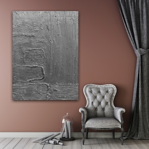 Modern 3D wall art, Gray wall art, Minimalist wall art, Concrete wall art, Sculptural wall art, 3D artwork, Clay wall art,Wabi sabi wall art