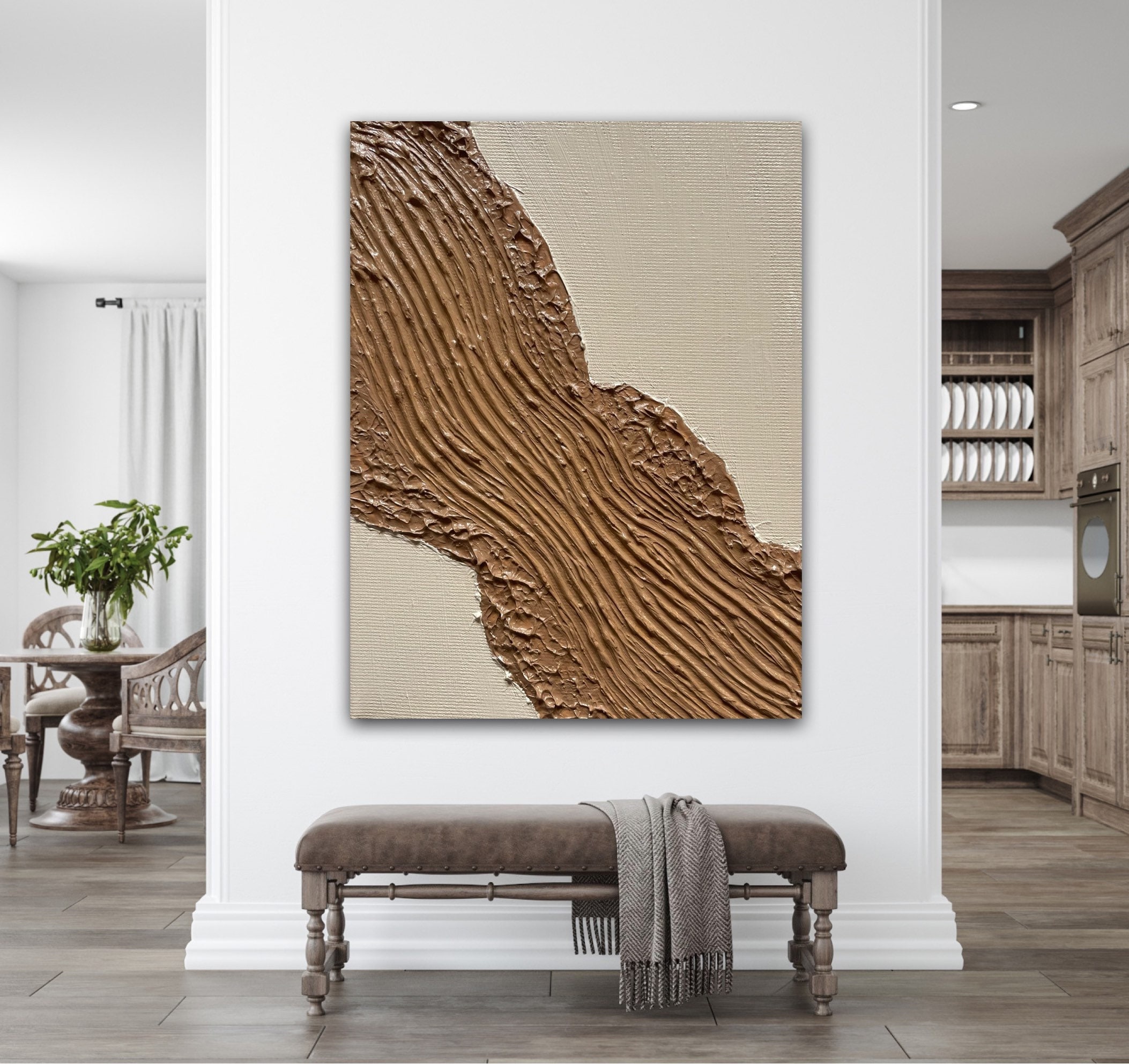 Visual Reference: Industrial Wall Arthuge Paintingplaster Art3D Textured Art