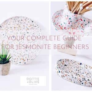 Beginners guide to Jesmonite| Make your own Terrazzo| Marbling Techniques| Instant Download|Jesmonite Guide| Eco-friendly home decor