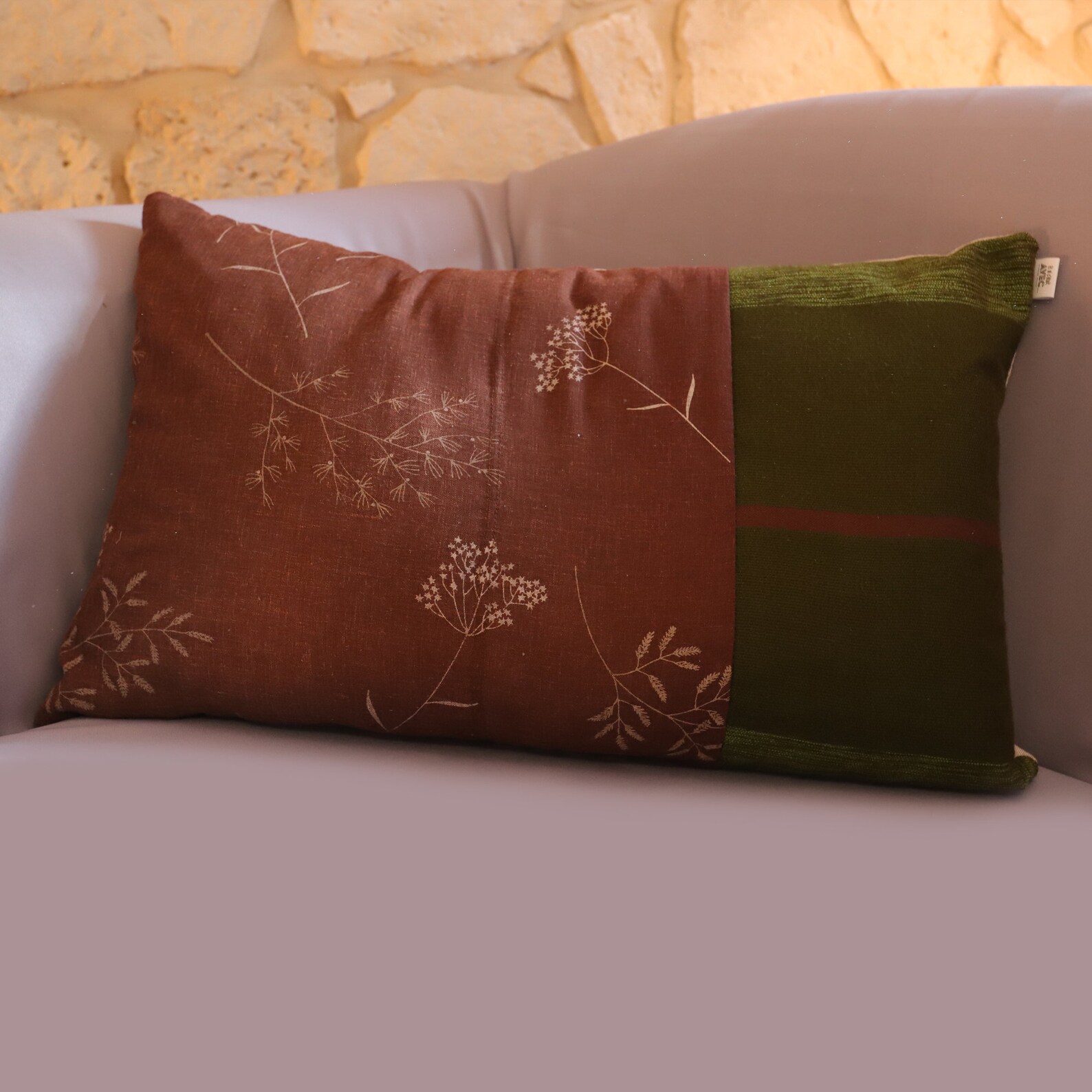 Green forest cushion 40x60cm Etsy