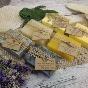 Natural soap | honey soap | Mint soap | Bee soap | Soap Bars Honey Lavender Soap | Vitamin E | Beeswax | Guest gift | Baptism | Organic