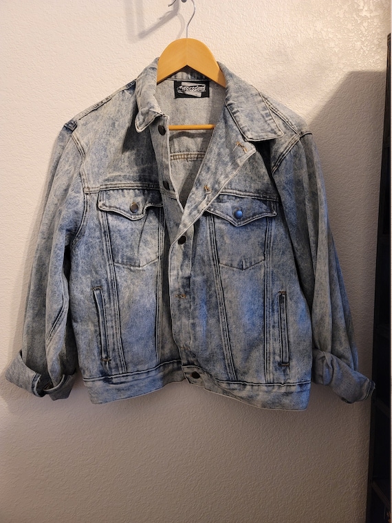 Acid Washed Expressions Denim Jacket