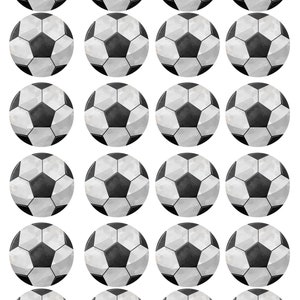 Muffinaufleger Fußball - 24 Stück zum Selbstausschneiden