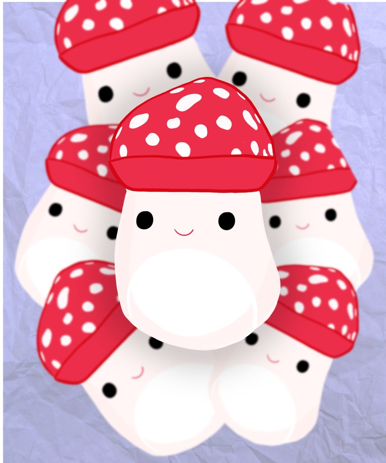 Malcolm The Mushroom Squishmallow Sticker | Etsy