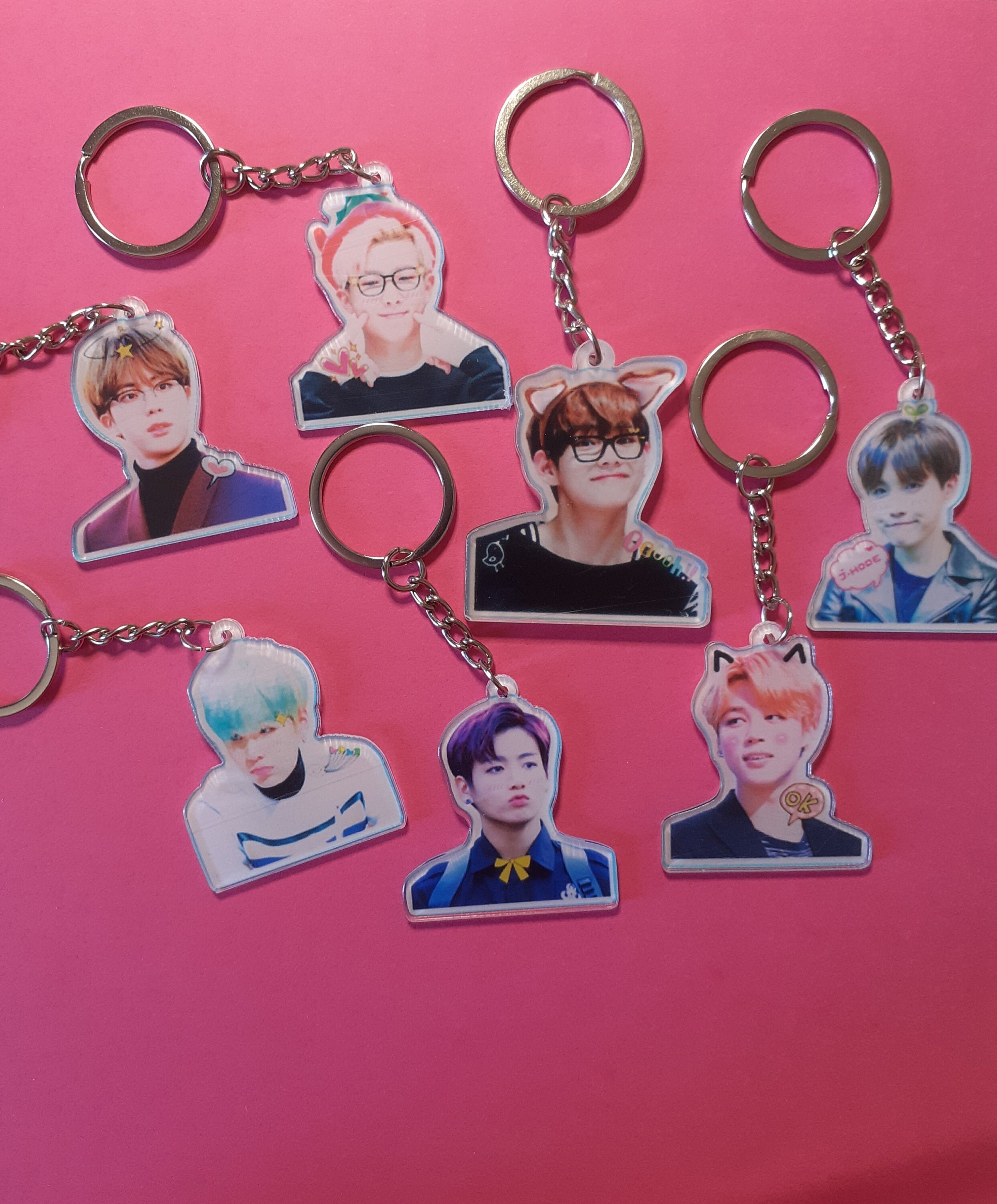 BTS Character BT21 Keyring kpop characters Bts keychain Rm Etsy