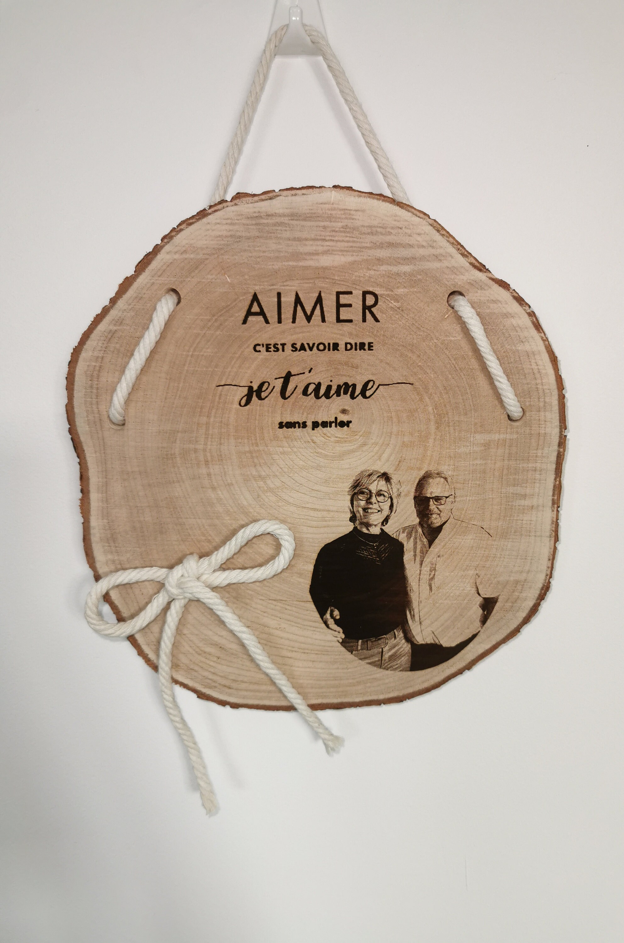 Cadeau Personnalisé Saint Valentin Gravure sur Bois