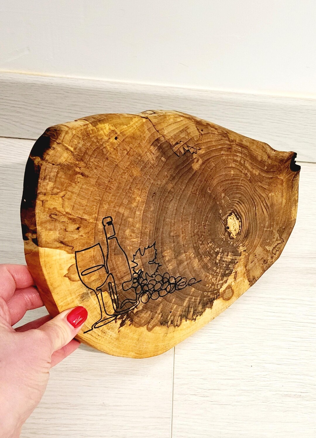 Wooden Aperitif Board With Engraving - Handmade Craft Gift - Etsy