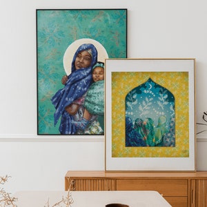 母と赤ちゃん、母性、アフリカの母と子、母性のアートプリント、ウォールアート、母の日ギフト