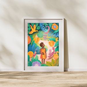 Art Prints, Wall Art, Illustration Print, Wall Poster, Kids Decor, Afro Bohemian Décor, Colorful Art, Childrens Illustration, Kids Room
