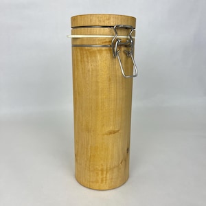 Wooden box - birch - D 10 cm; H 27 cm