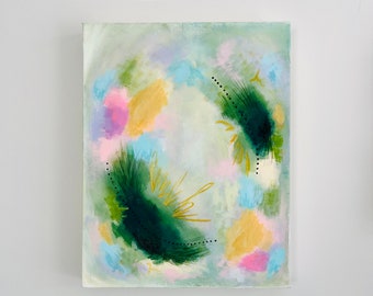Acryl Abstract Schilderij | Originele abstracte | Abstracte kunst | Abstracte schilderkunst | Kleurrijke abstracte | Summer's End Collectie