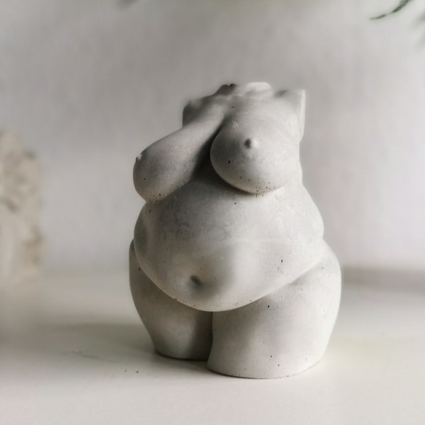 Die Original Körper, Beton Deko, plus-Size nackte Frau Figur, Statue Skulptur