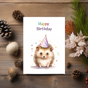 Postkarte Geburtstag | Geburtstagskarte Igel | Glückwunschkarte | Igel Karte | Grußkarten Karten, Kindergeburtstag | A6 Karte
