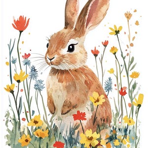 Aquarell Karte | Osterkarte hase kaninchen Karte | Ostern Gruß Karte | 1er, 3er, 5er, 7er Set, 10er Set | Hase | Grußkarten Karten