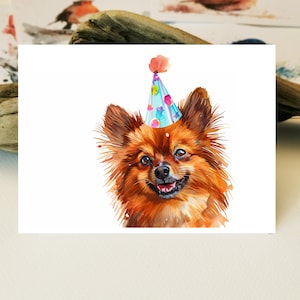 Happy Birthday Zwergspitz Hund | Zwergspitz Mama | Geburtstagskarte lustiger Zwergspitz |  Pomeranian dog | Zwergspitz Grußkarten