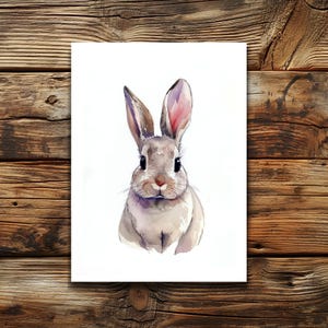 Aquarell Karte | Osterkarte Hase Karte | Ostern Gruß Karte | Frühling Osterkarte |  Liebevoll Geschenk A6/A5/A4