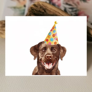 Happy Birthday Braun Labrador Dog | Labrador Mama | Geburtstagskarte lustiger Labrador | Karte Geburtstag Labrador | Labrador Grußkarten