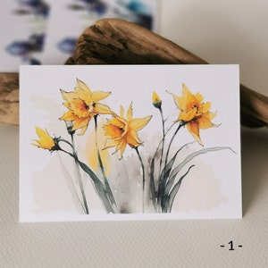 Aquarell Blumen Karten-Set | 3er, 5er, 7er Set, 10er Set | Einladungskarte-Set  | Geburtstagskarten-Set | Grußkarten Karten