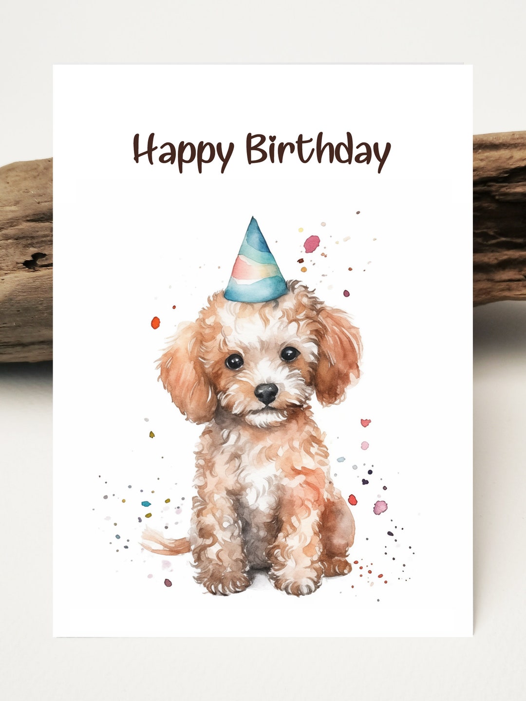 Peachy Antics Geburtstagskarte Für Hunde – 'Happy Birthday To The Best Dog', A5, Persönlich Beschriftbar