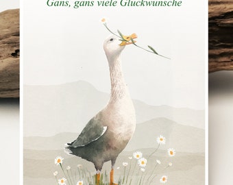 Lots of congratulations postcard | Daisy Goose postcard I Daisy greeting cards I Friendship card I Birthday card
