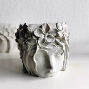 Concrete Planters, Fairy Head Planter, Woman Head Flower Decor, Art Garden Home Decor / Office Decor