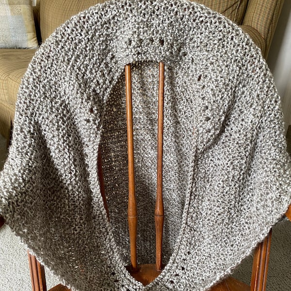 Hand-knit Triangular Prayer Shawl/Comfort Shawl in multiple colors