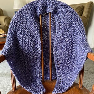 Hand-knit Triangular Prayer Shawl/Comfort Shawl in multiple colors