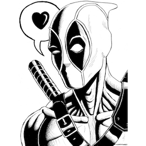 Deadpool Drawing | Pen and Ink