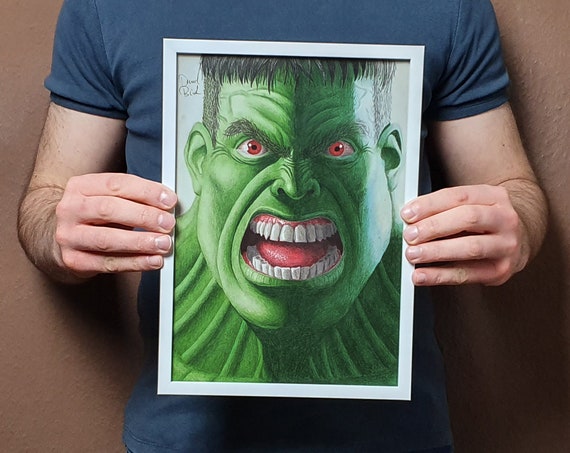 Increíble dibujo de Hulk / lápices de colores de hulk a lapiz Increíble dibujo de Hulk / lápices de colores