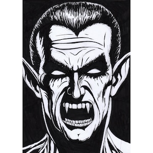 Dracula Drawing | Pen and Ink | A4
