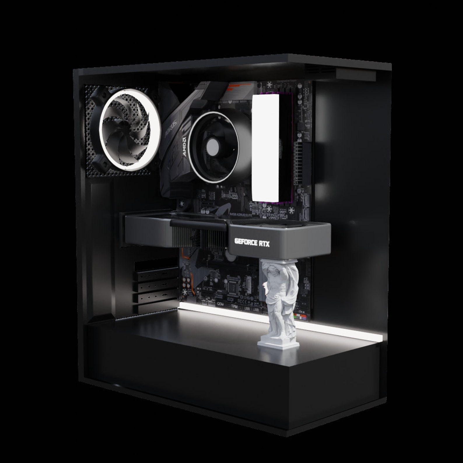 GPU Support Antisag 3D Printed Etsy UK