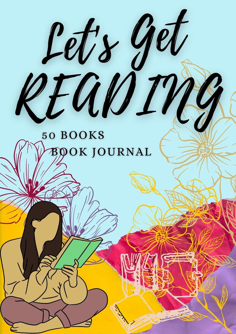 Book Journal Read 50 Books In A Year Goal Digital Pdf Etsy