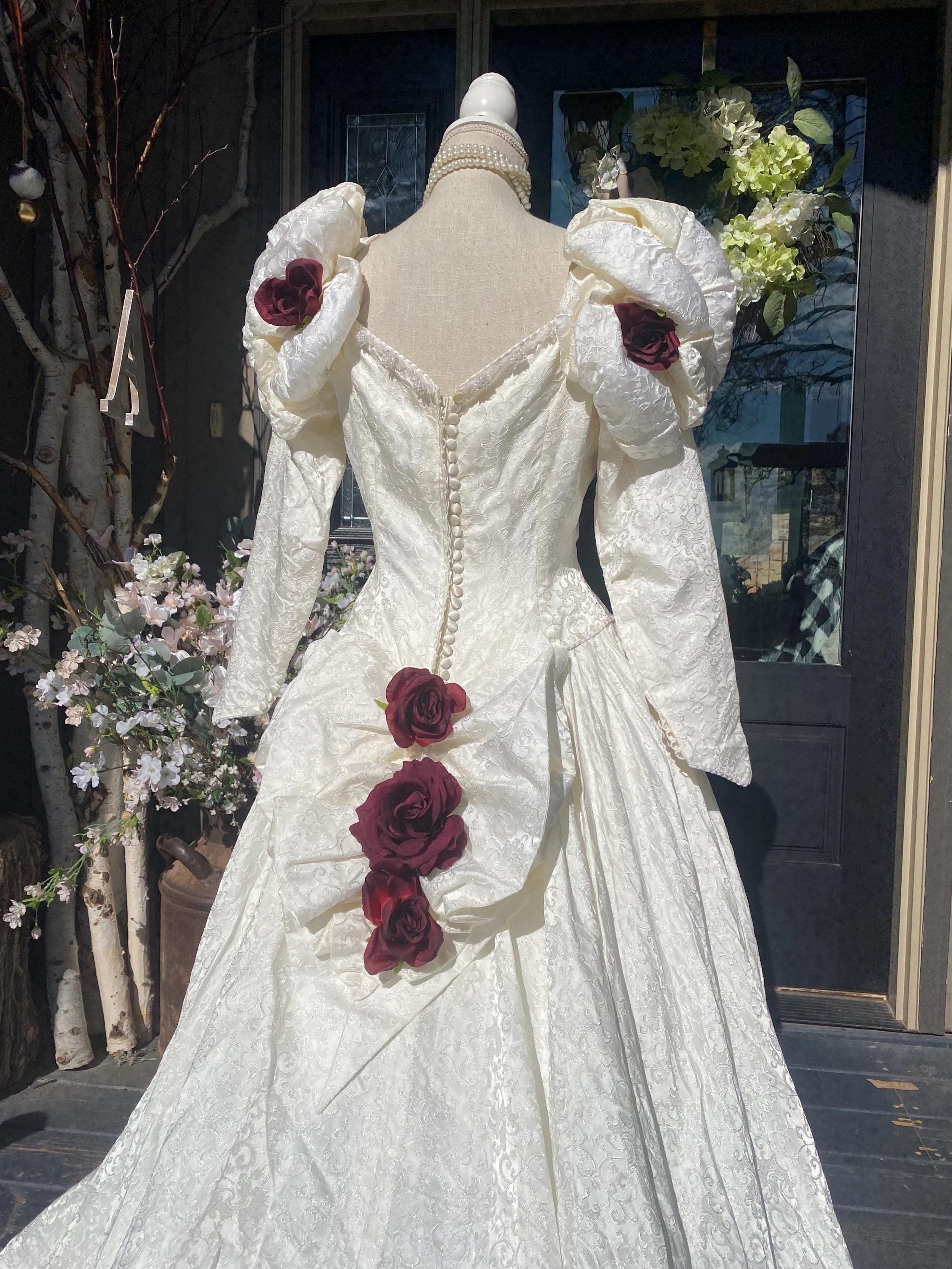 Brocade Wedding Gown - Etsy