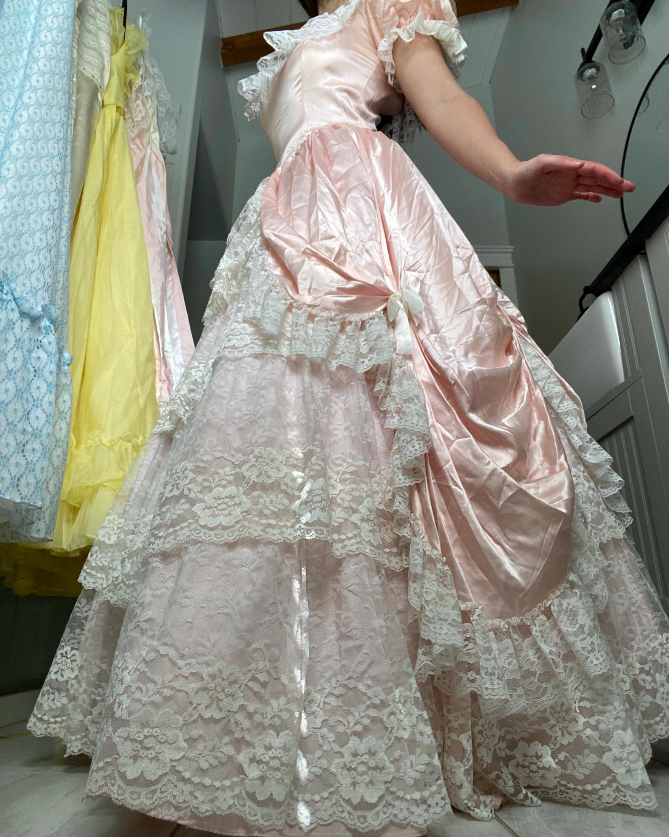 Vintage Satin Gown - Etsy