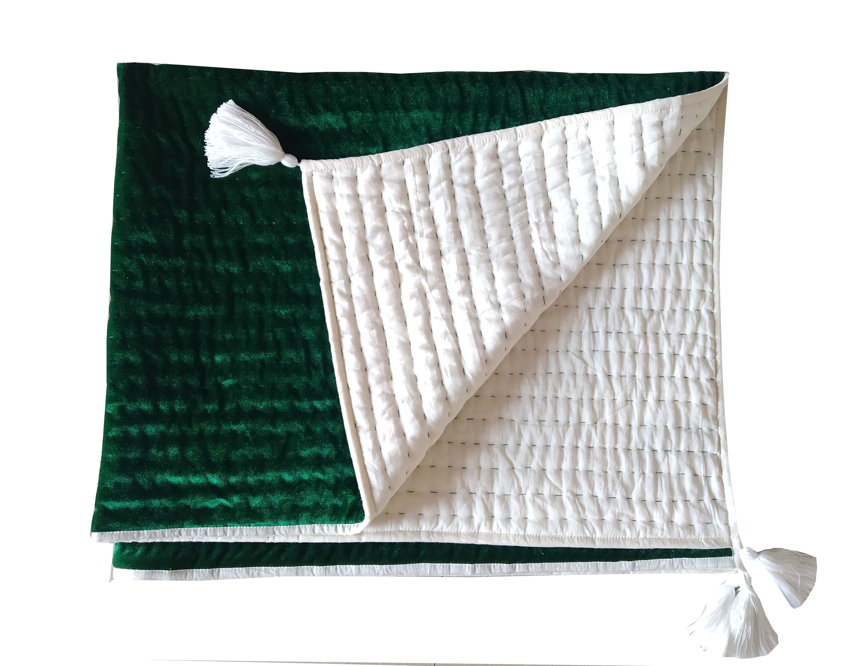 Emerald Green Quilt Comforter Blanket Bedspread King Size Etsy UK