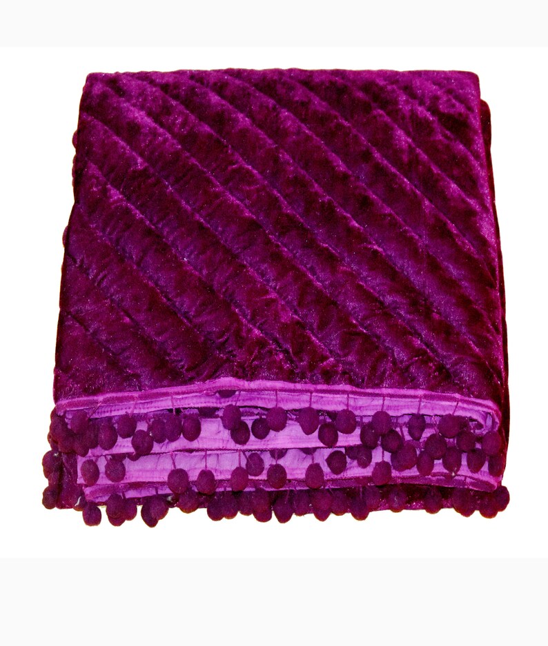 Purple Velvet Quilt King Blanket Velvet Comforter Bedspread Weighted